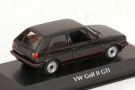 1:43 Volkswagen VW Golf 2 sa vitrinom 1985 1992 crni Minichamps dužina: 9,40 centimetara