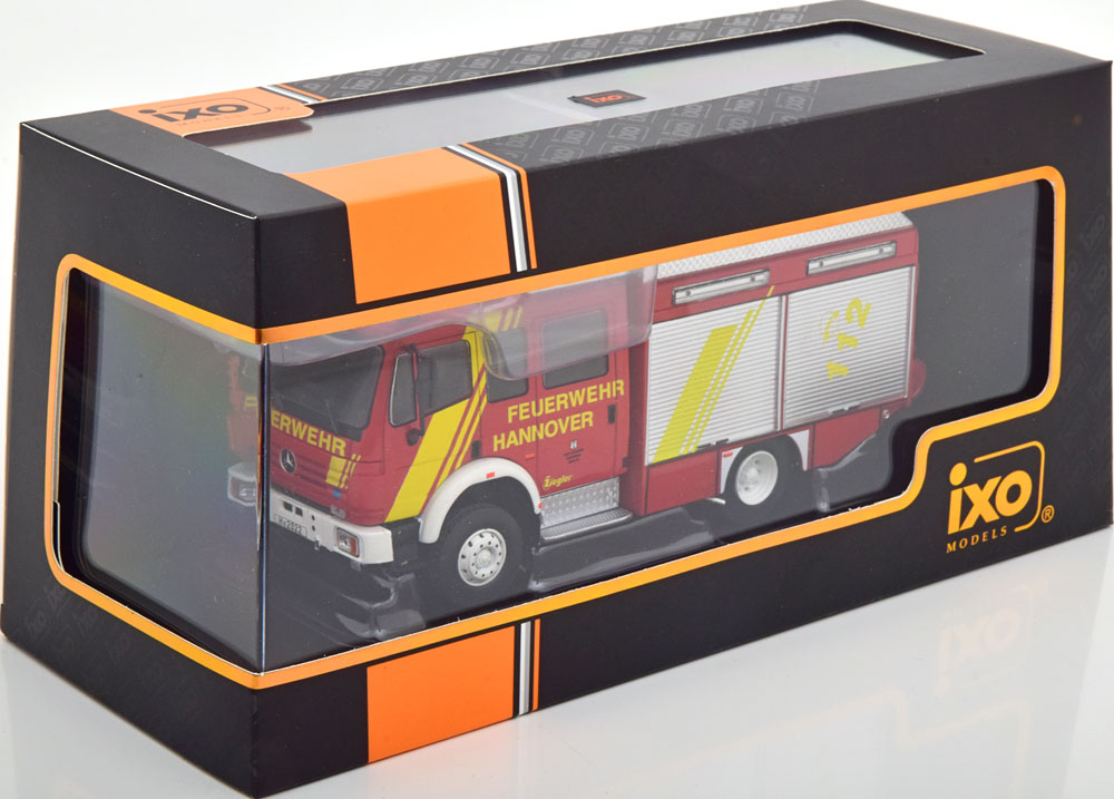 Modèle réduit Mercedes Lf 16/12 Ziegler, Pompiers Hannover, 1995 1/43